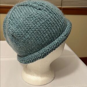 Cozy Blue Knit Beanie Hat